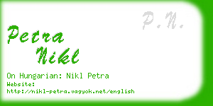 petra nikl business card